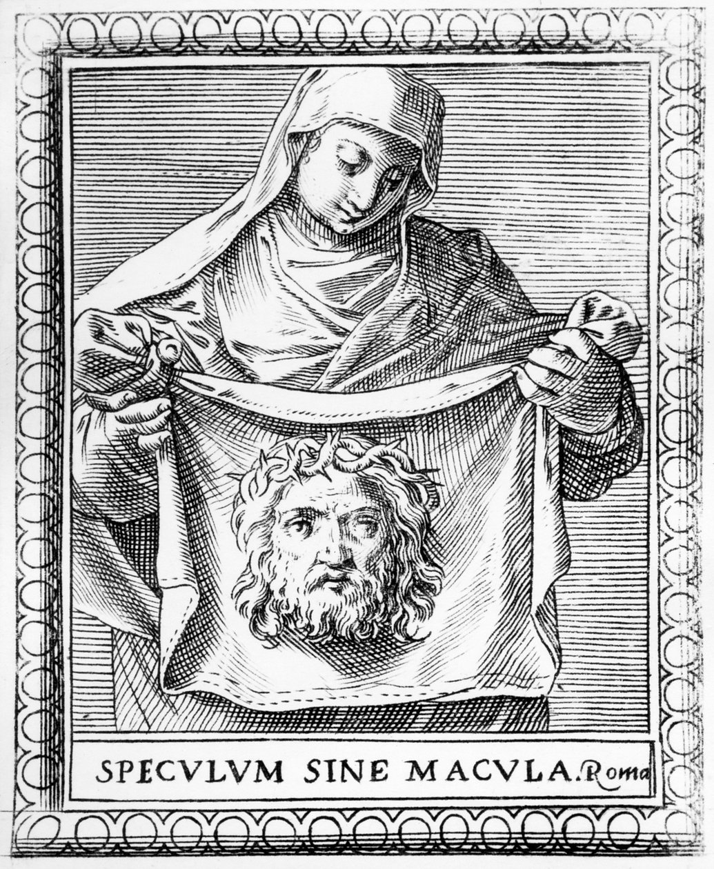Veronika hält das Schweißtuch, 1581 von Agostino Carracci