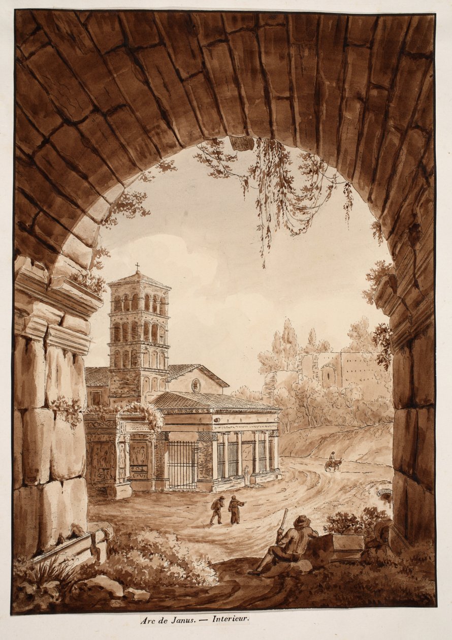 Inneres des Janusbogen, 1833 von Agostino Tofanelli