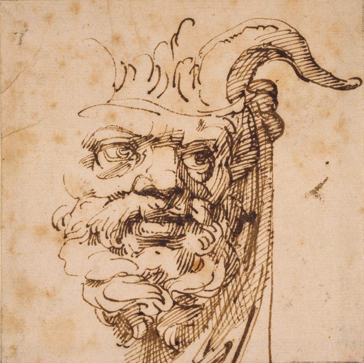 Eine silvanische Maske, 1570-1602 von Agostino Carracci