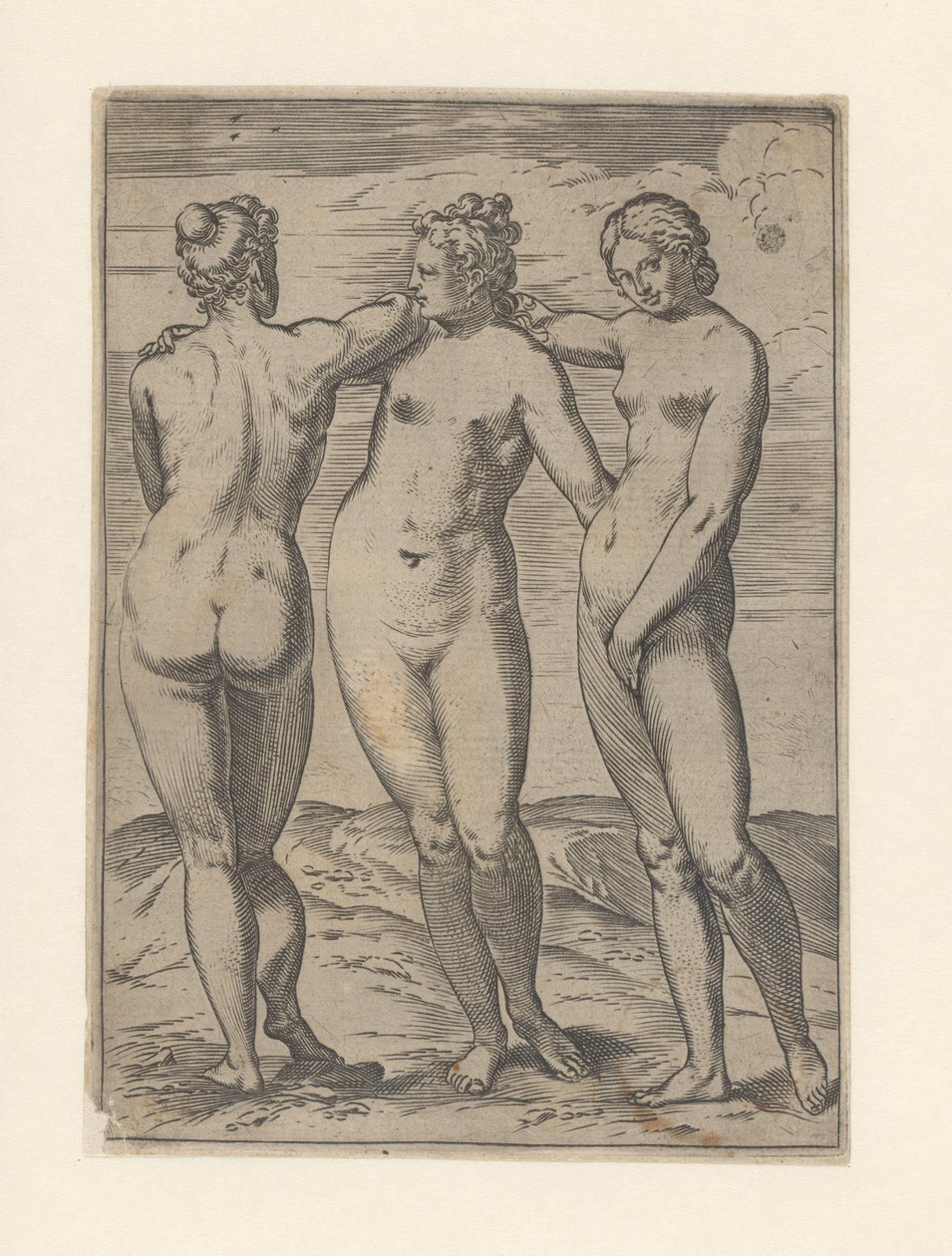 Die Drei Grazien von Agostino Carracci