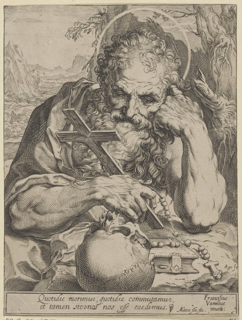 Heiliger Hieronymus von Agostino Carracci