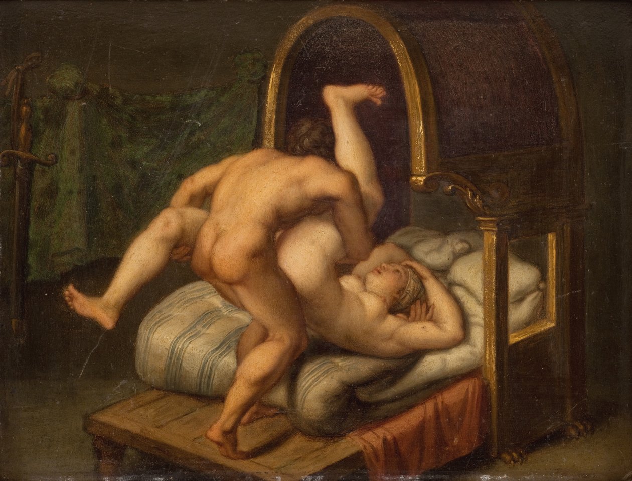 Nacktheit mit Mann und Frau von Agostino Carracci