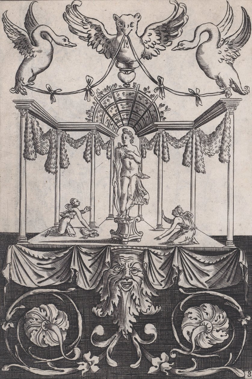 Ornamentales Panel von Agostino Veneziano