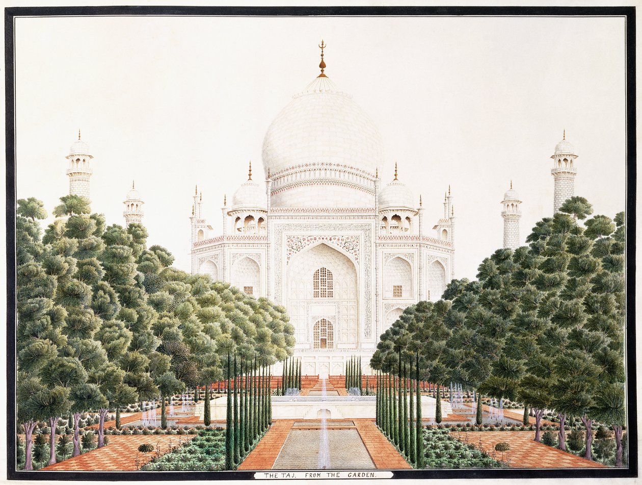 Der Taj vom Garten aus, ca. 1815 von Agra School