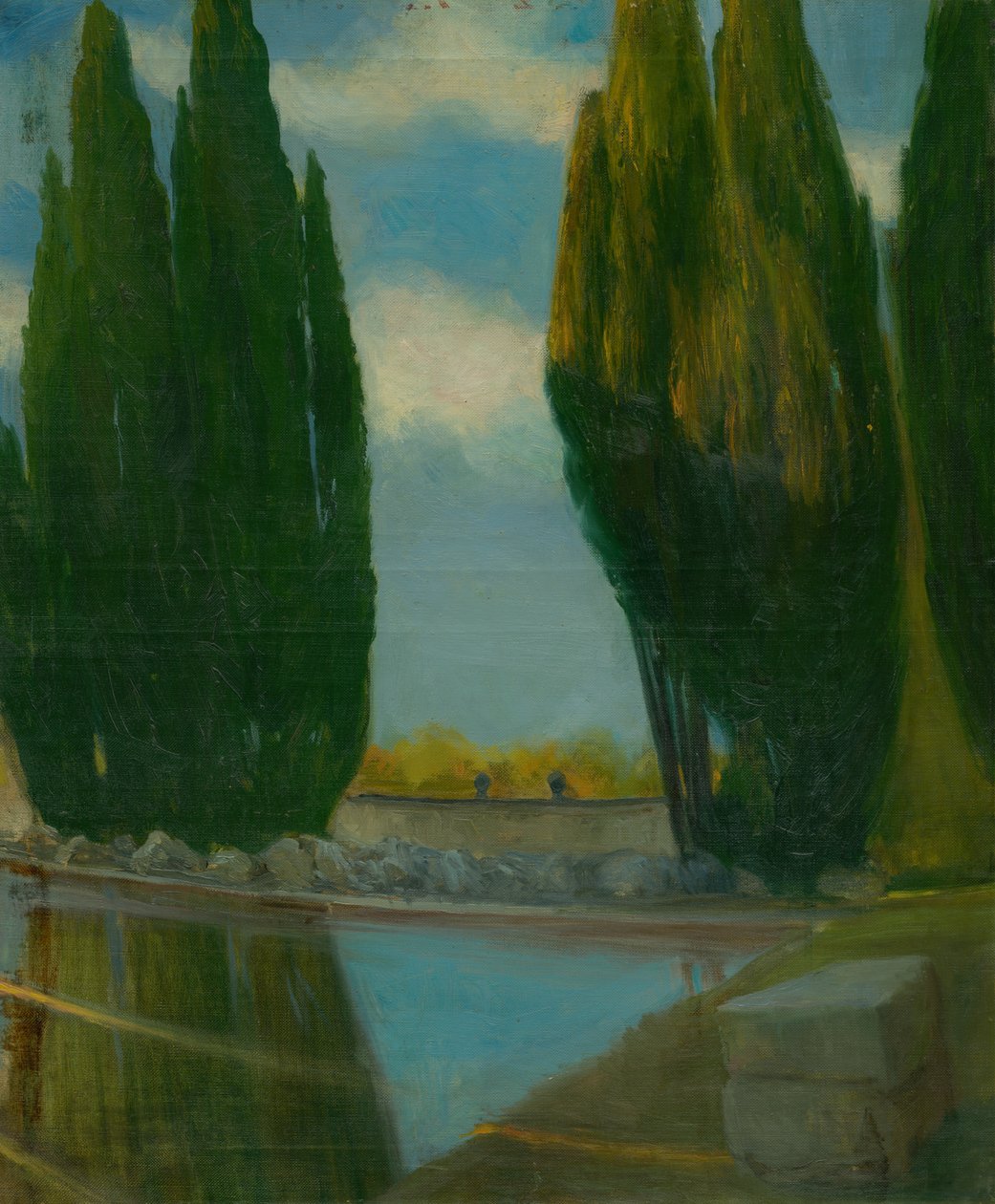 Landschaft mit See, ca. 1890-98 von Akos Aranyossy