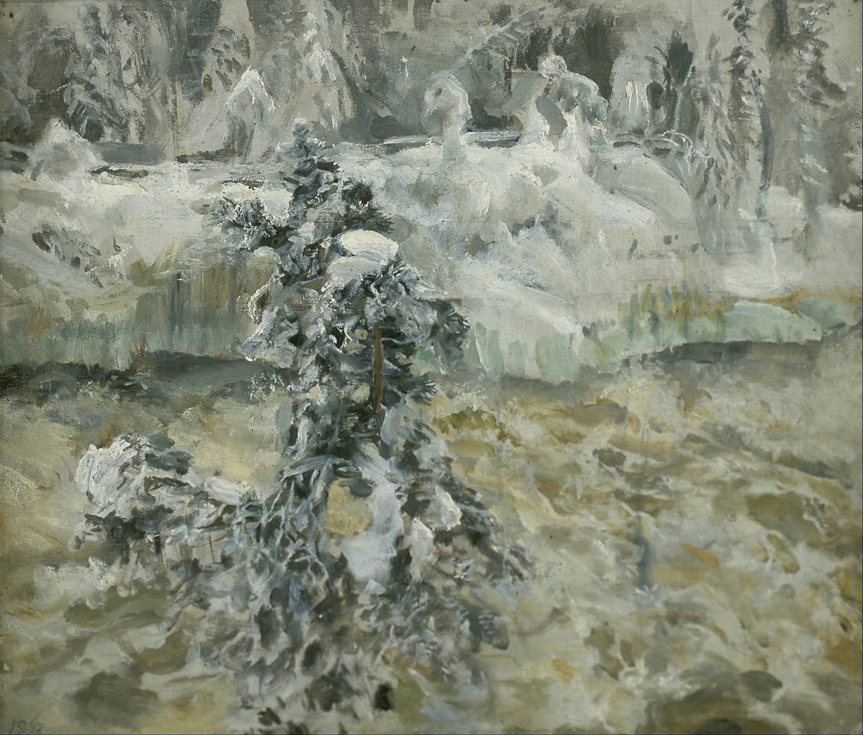 Imatra im Winter, 1893 von Akseli Gallen Kallela