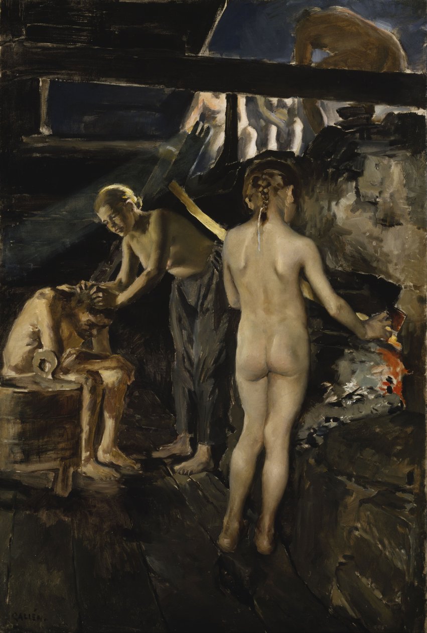 In der Sauna von Akseli Gallen Kallela