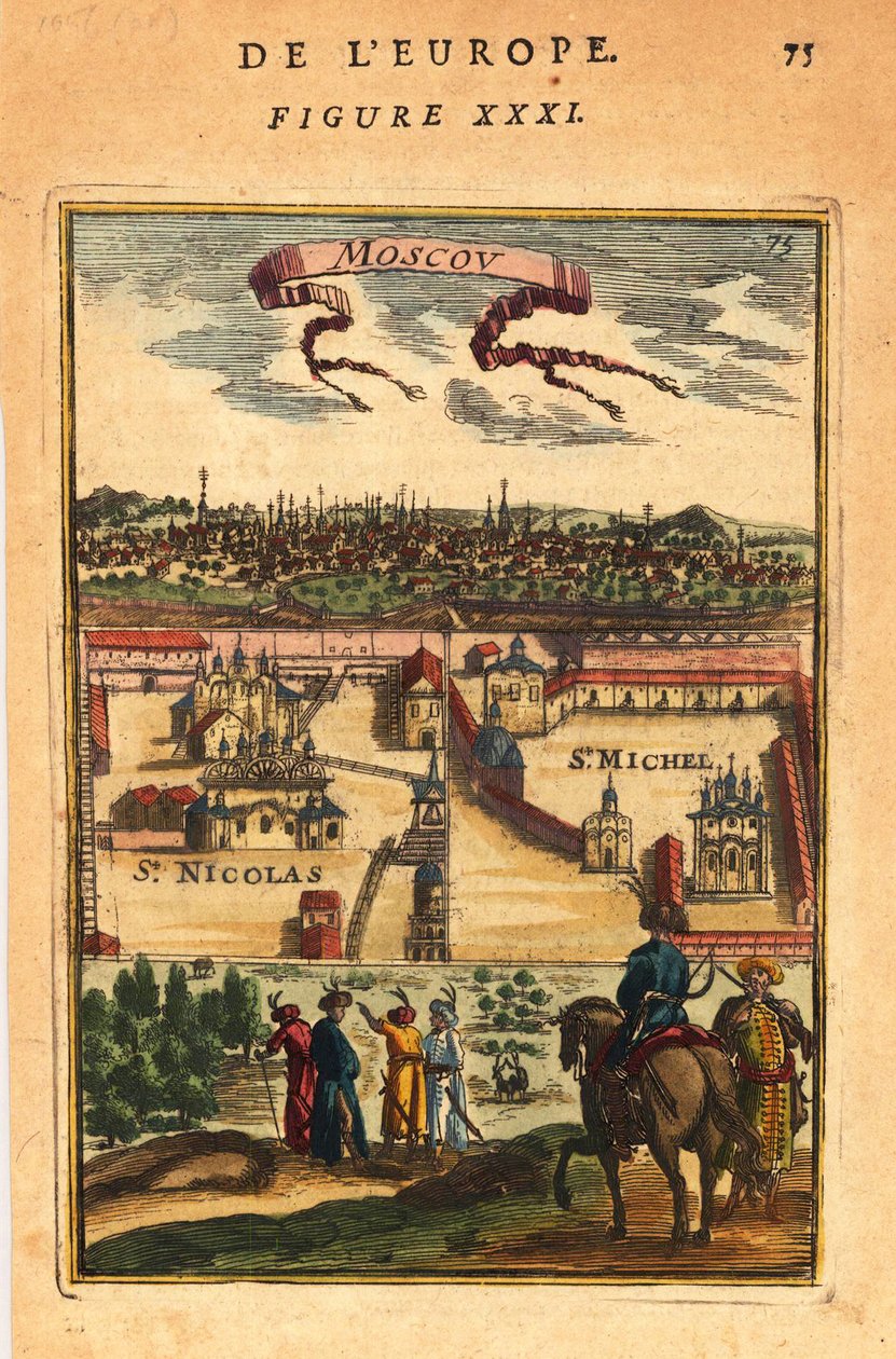 Moskau, 1683 von Alain Manesson Mallet