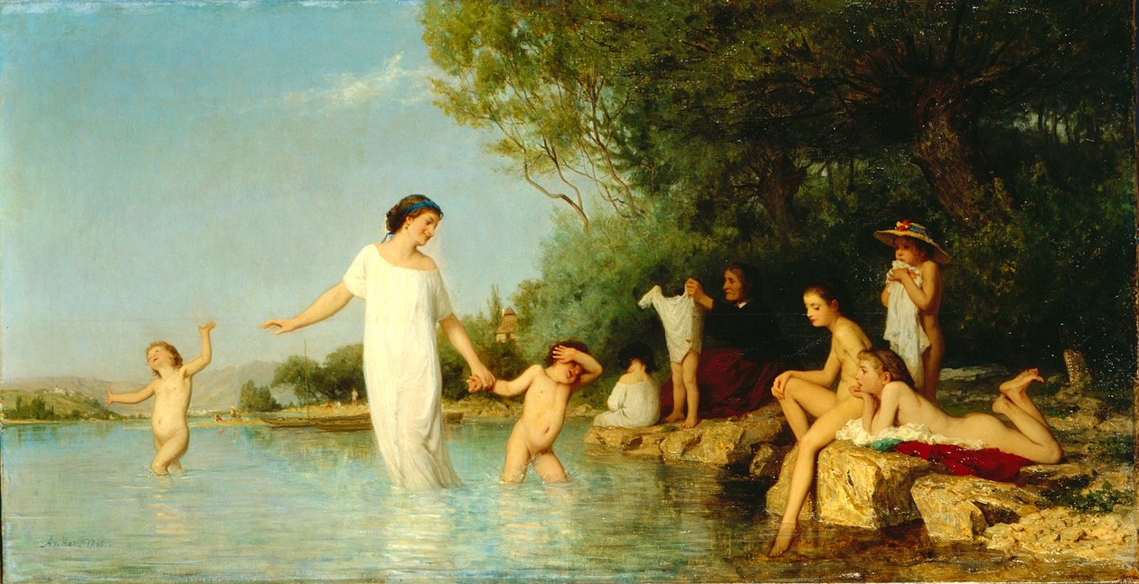 Die Badenden von Albert Anker