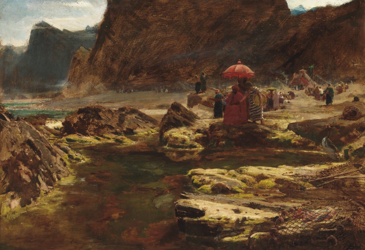 Der Sultan und sein Lager am verzauberten See von Albert Goodwin