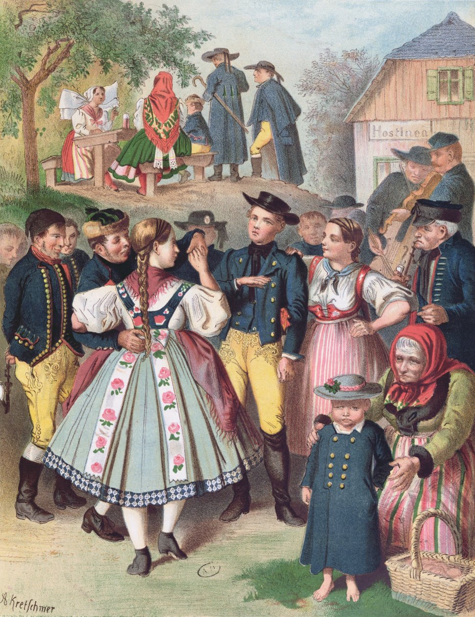 Dorffest in Böhmen von Albert Kretschmer
