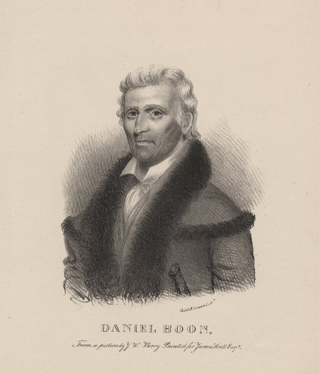 Daniel Boone, Lithographie von C.G. Childs, 1830 von Albert Newsam