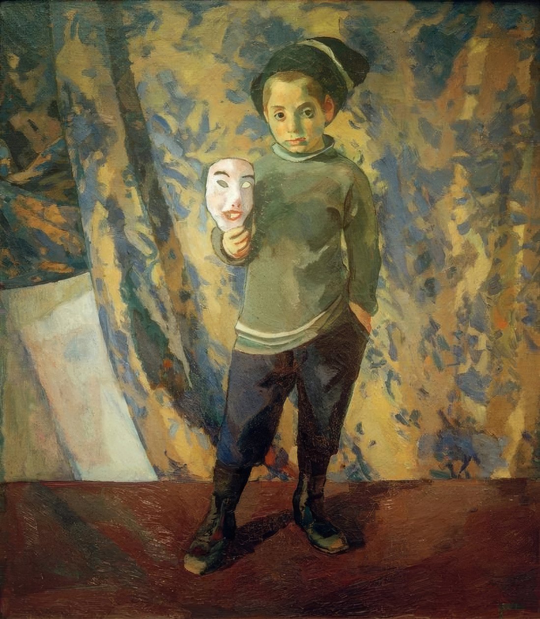 Knabe mit Maske von Albert Weisgerber