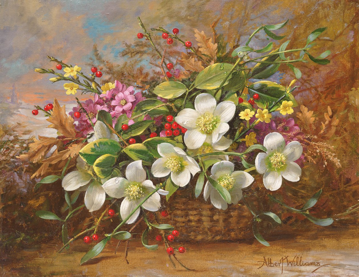 Winterflora im Waldschatten von Albert Williams