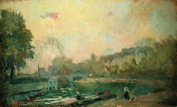 Entlang der Seine von Albert Charles Lebourg