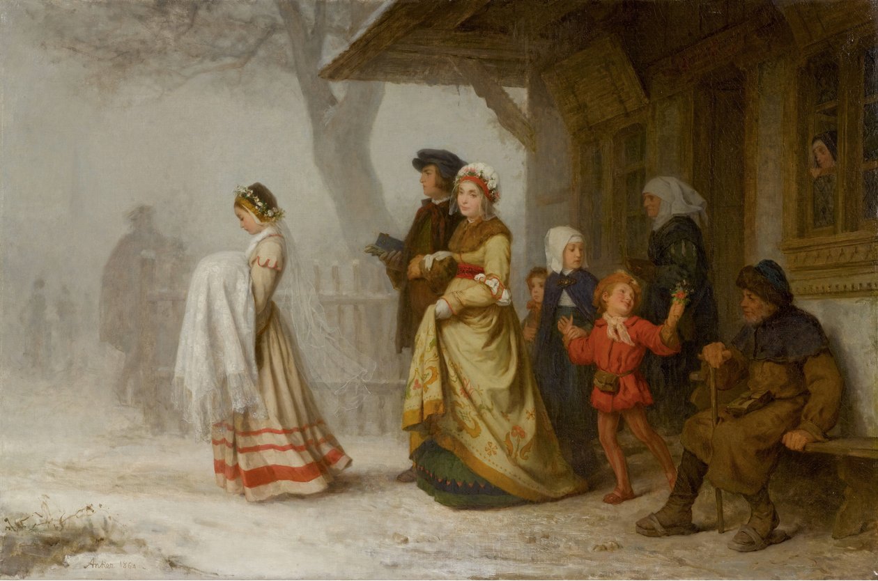 Taufe, 1864 von Albert Anker