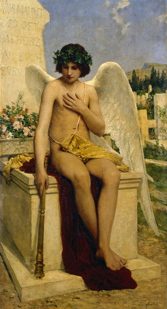 Der Genius des Todes von Albert Anker