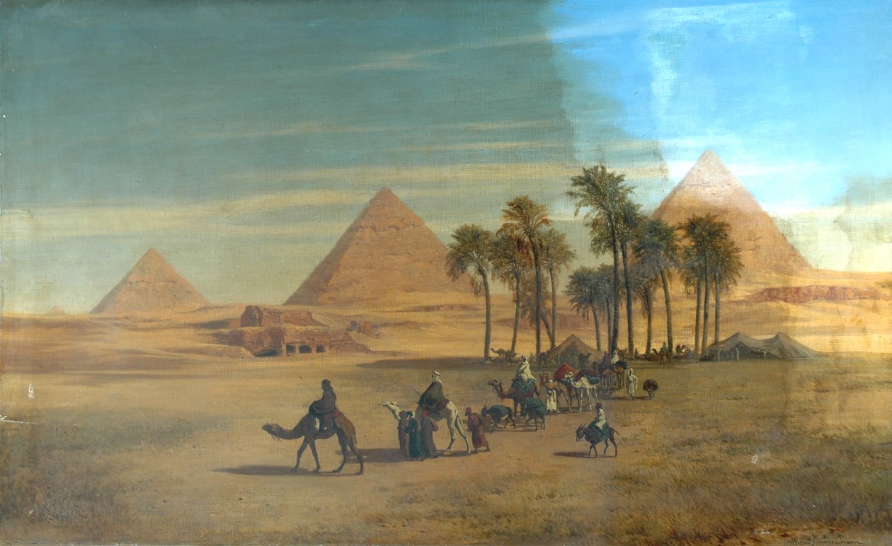 Die Pyramiden von Gizeh, Ägypten von Albert August Zimmermann