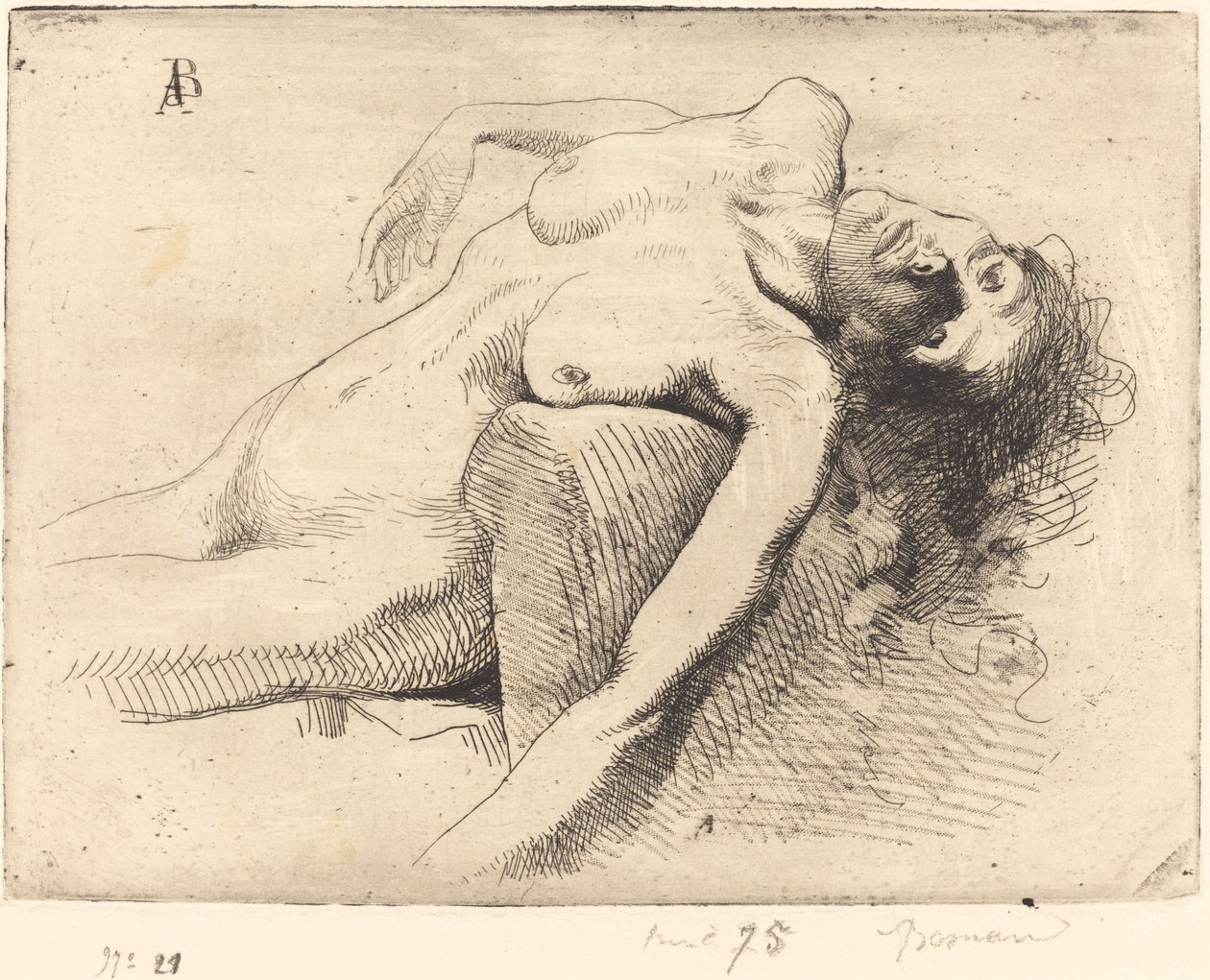 Sterbende Frau von Albert Besnard