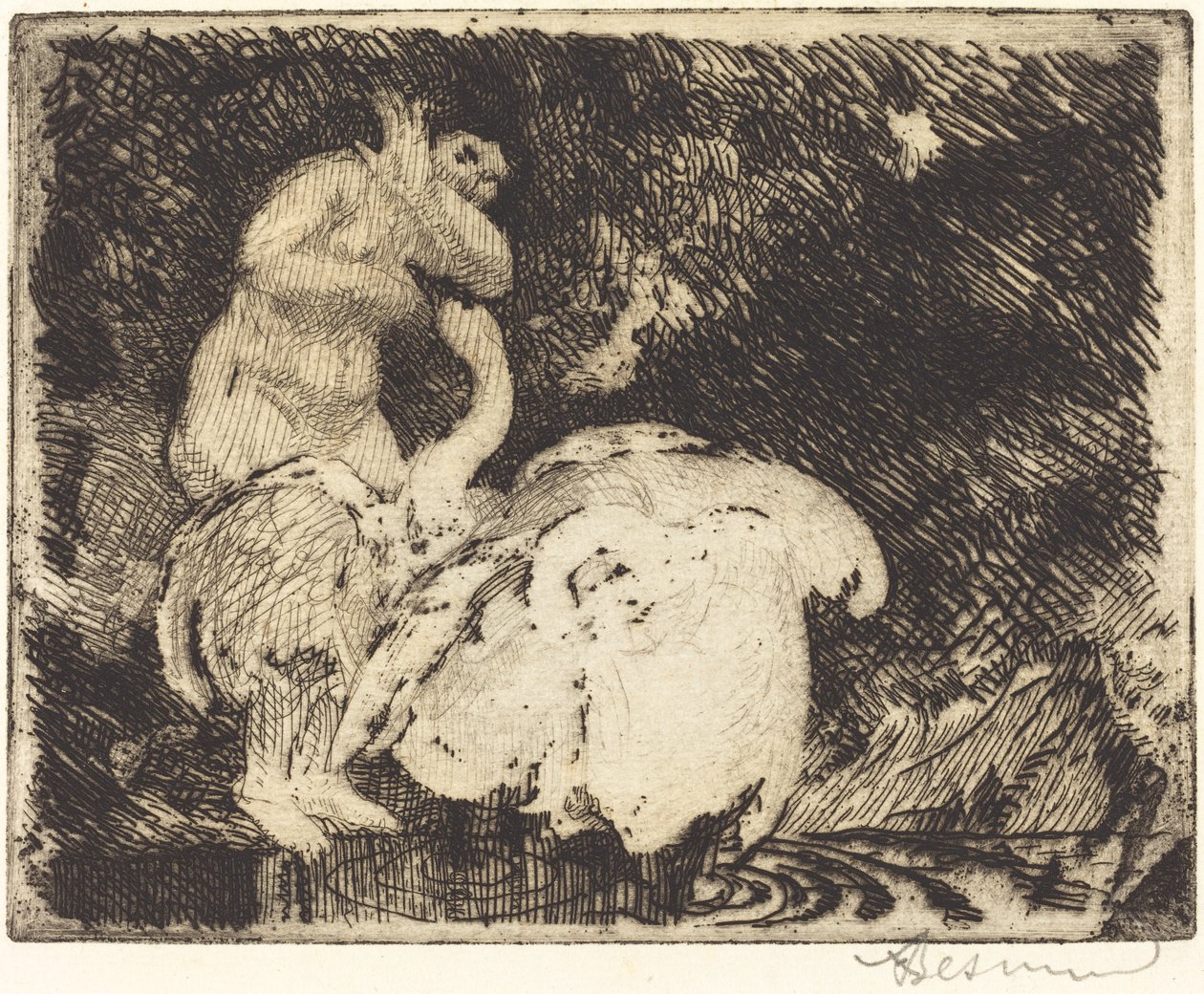 Leda beim Baden von Albert Besnard