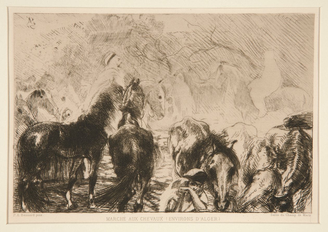 Pferdemarkt (Environs d) von Albert Besnard
