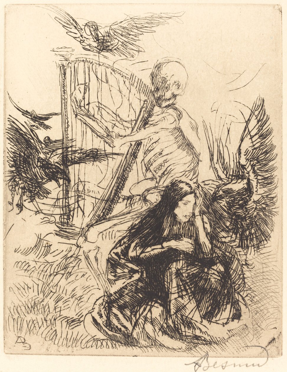 Musikerin von Albert Besnard