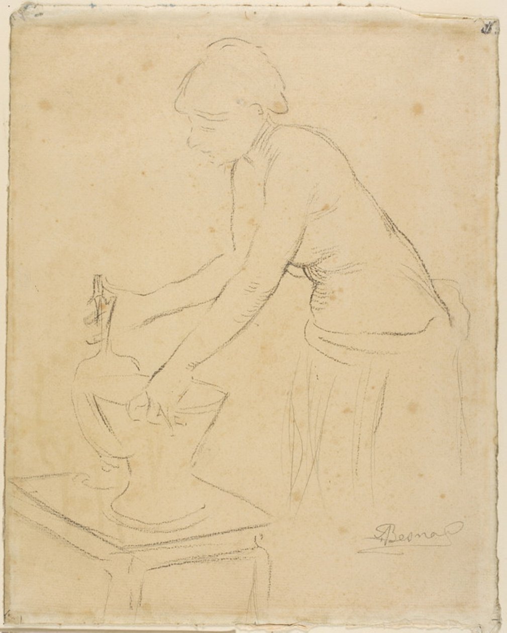 Frau bei ihrer Toilette von Albert Besnard