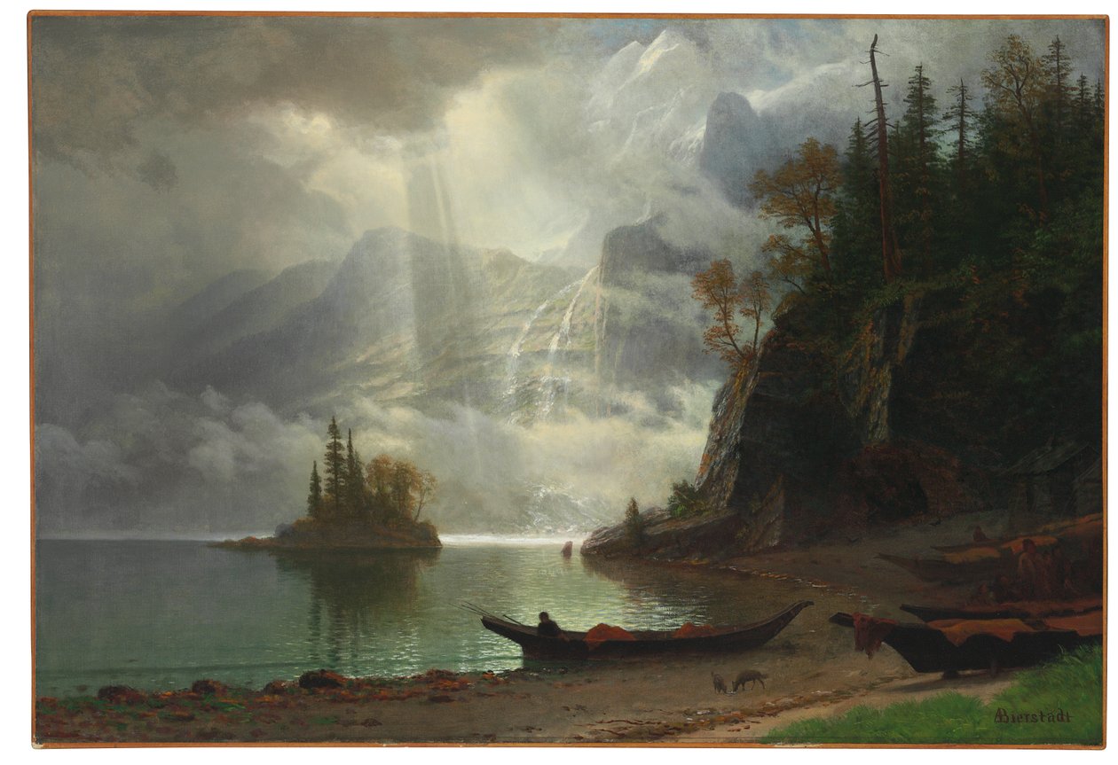 Insel im See von Albert Bierstadt