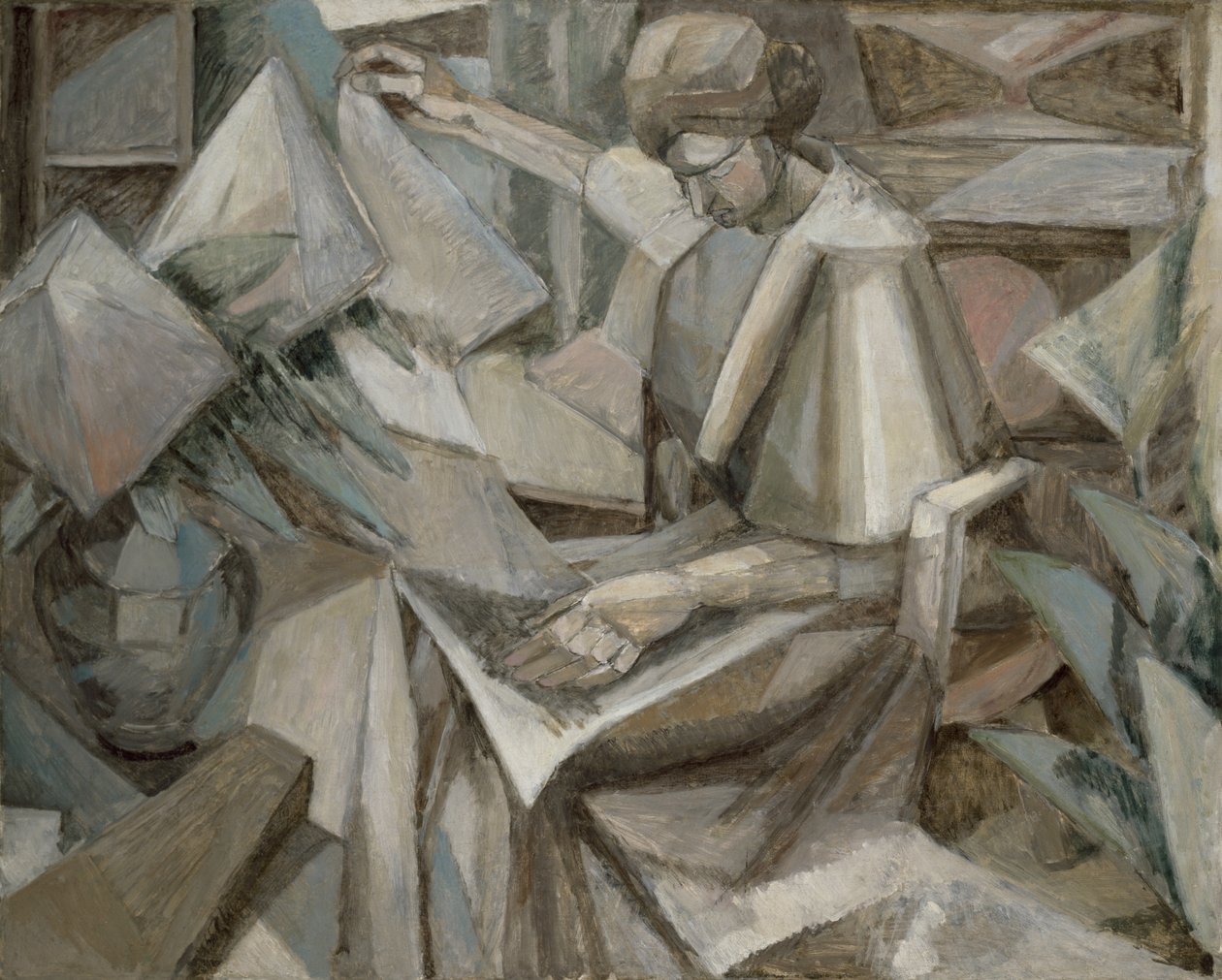 Frau mit Phlox von Albert Gleizes