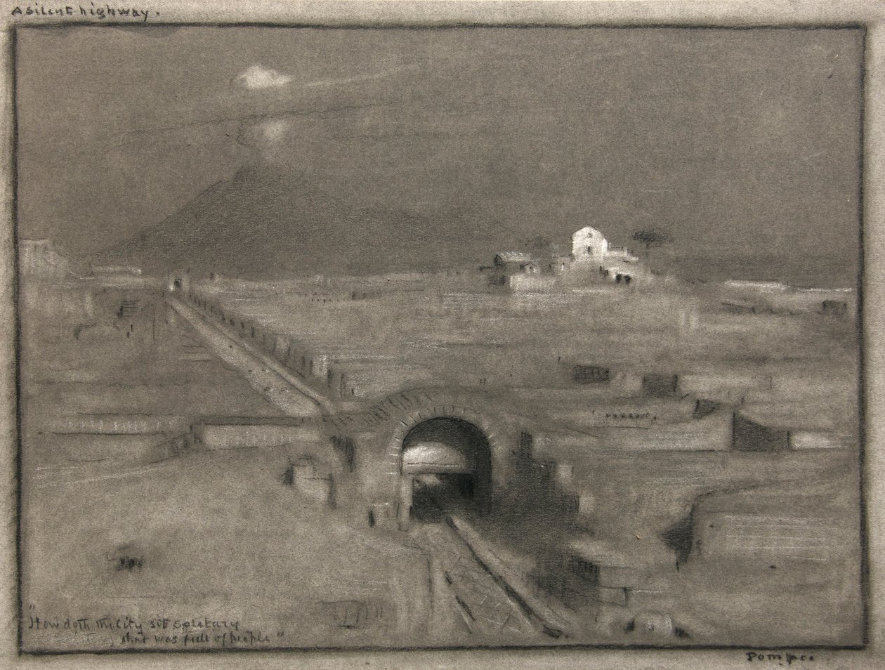 Eine stille Straße, Pompeji, ca. 1904 von Albert Goodwin
