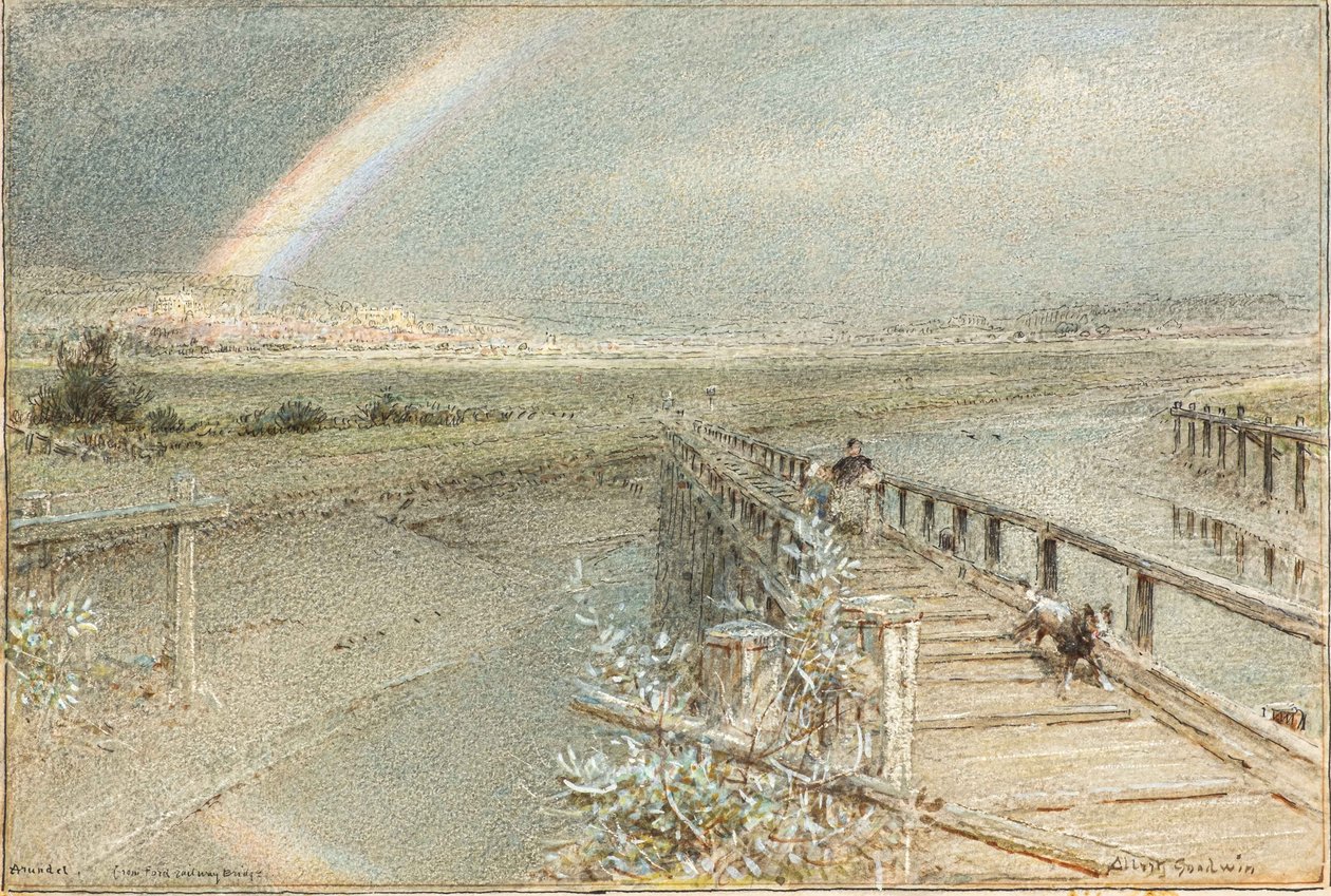 Arundel von der Ford Railway Bridge von Albert Goodwin