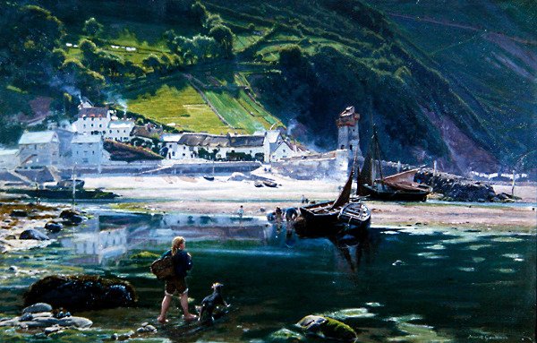 Countisbury Hill, Lynmouth von Albert Goodwin