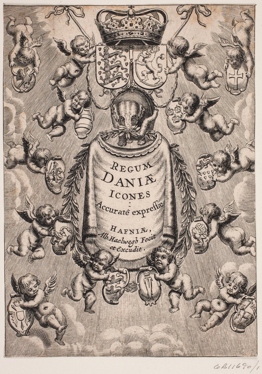 Titelblatt zu "Regum Daniæ Icones", 1646 von Albert Haelwegh
