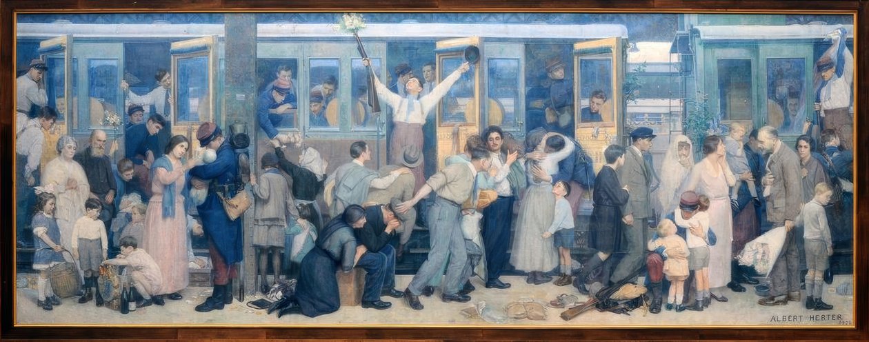 Le départ des poilus – Août 1914 von Albert Herter