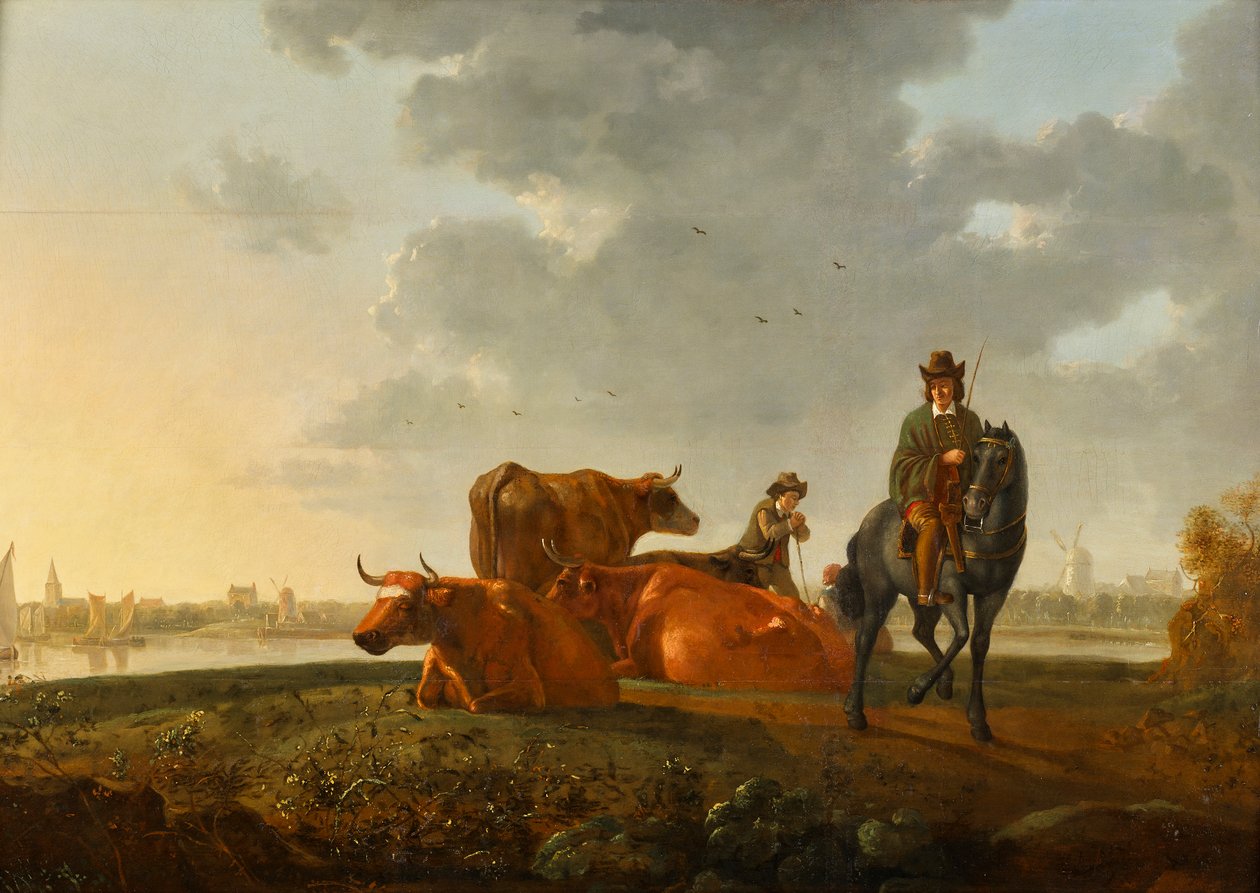 Weide am Fluss von Albert Jacobsz Cuyp