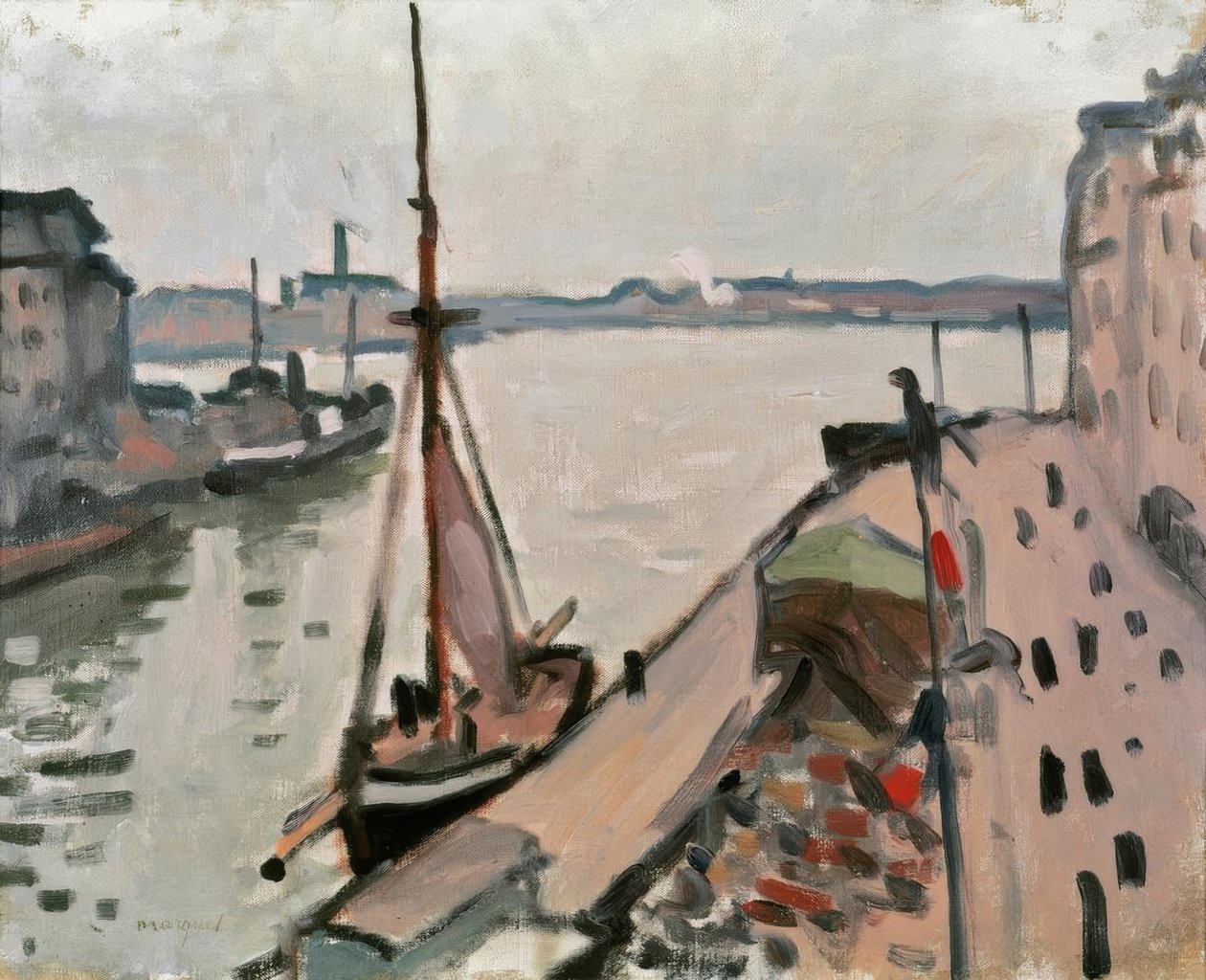 Kai mit Fischerbooten von Albert Marquet