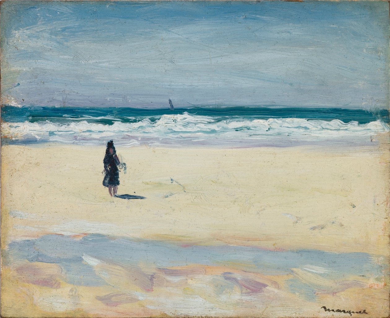 Junges Mädchen am Strand von Albert Marquet