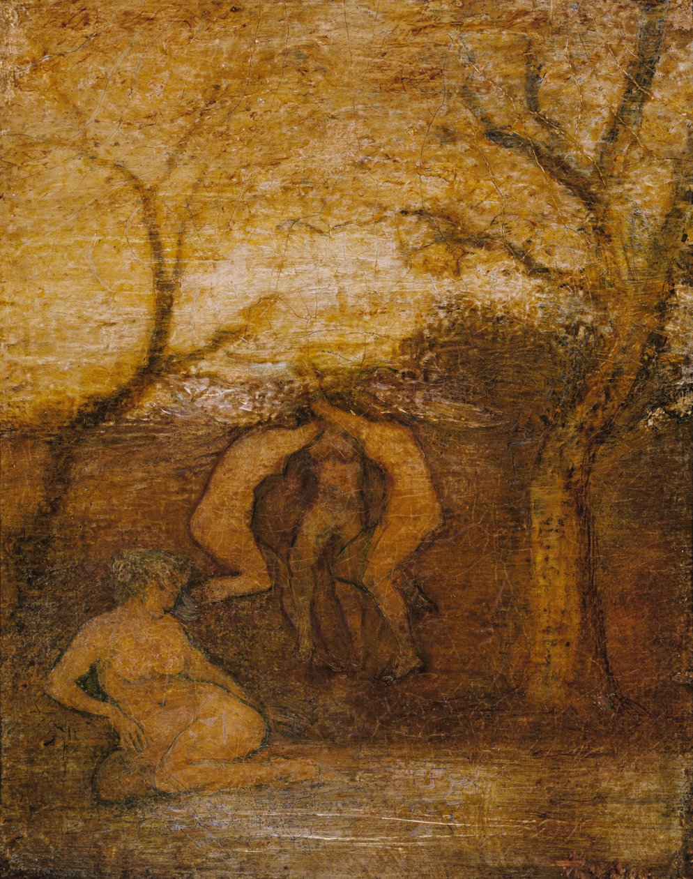 Tanzende Dryaden, um 1879 von Albert Pinkham Ryder