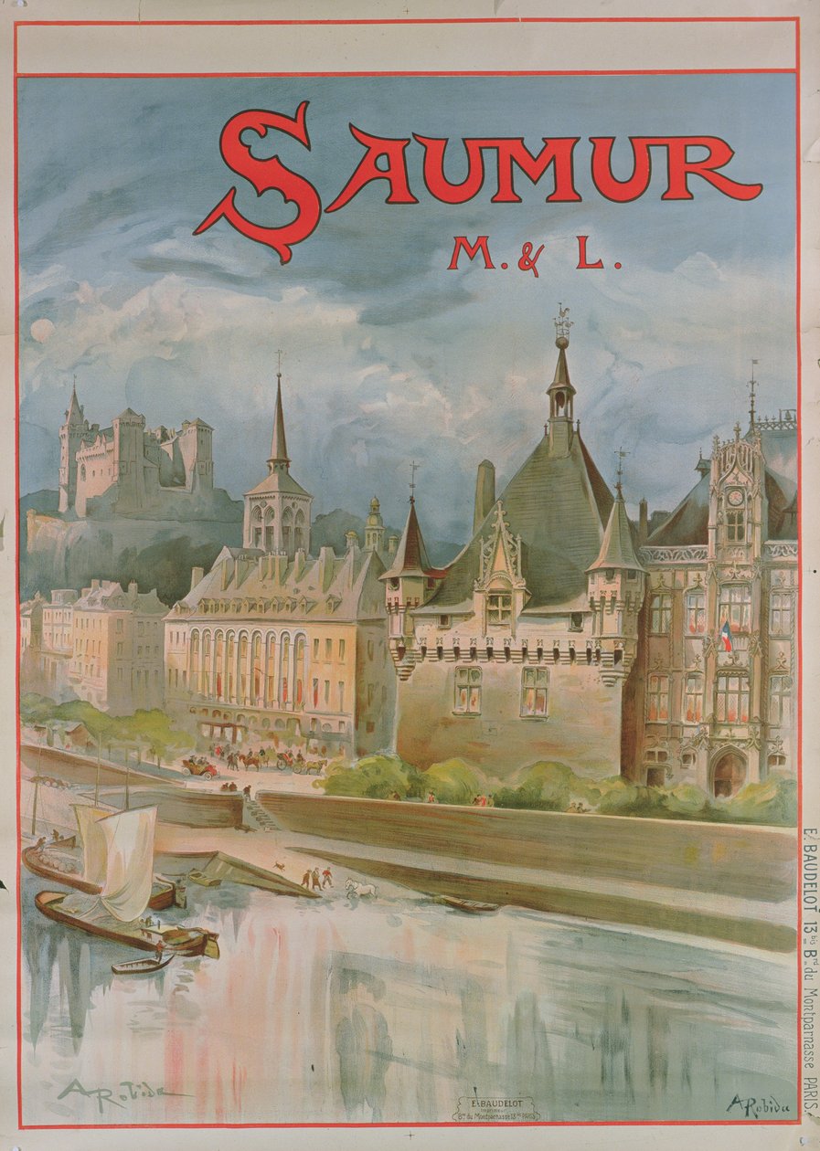 Saumur Plakat von Albert Robida