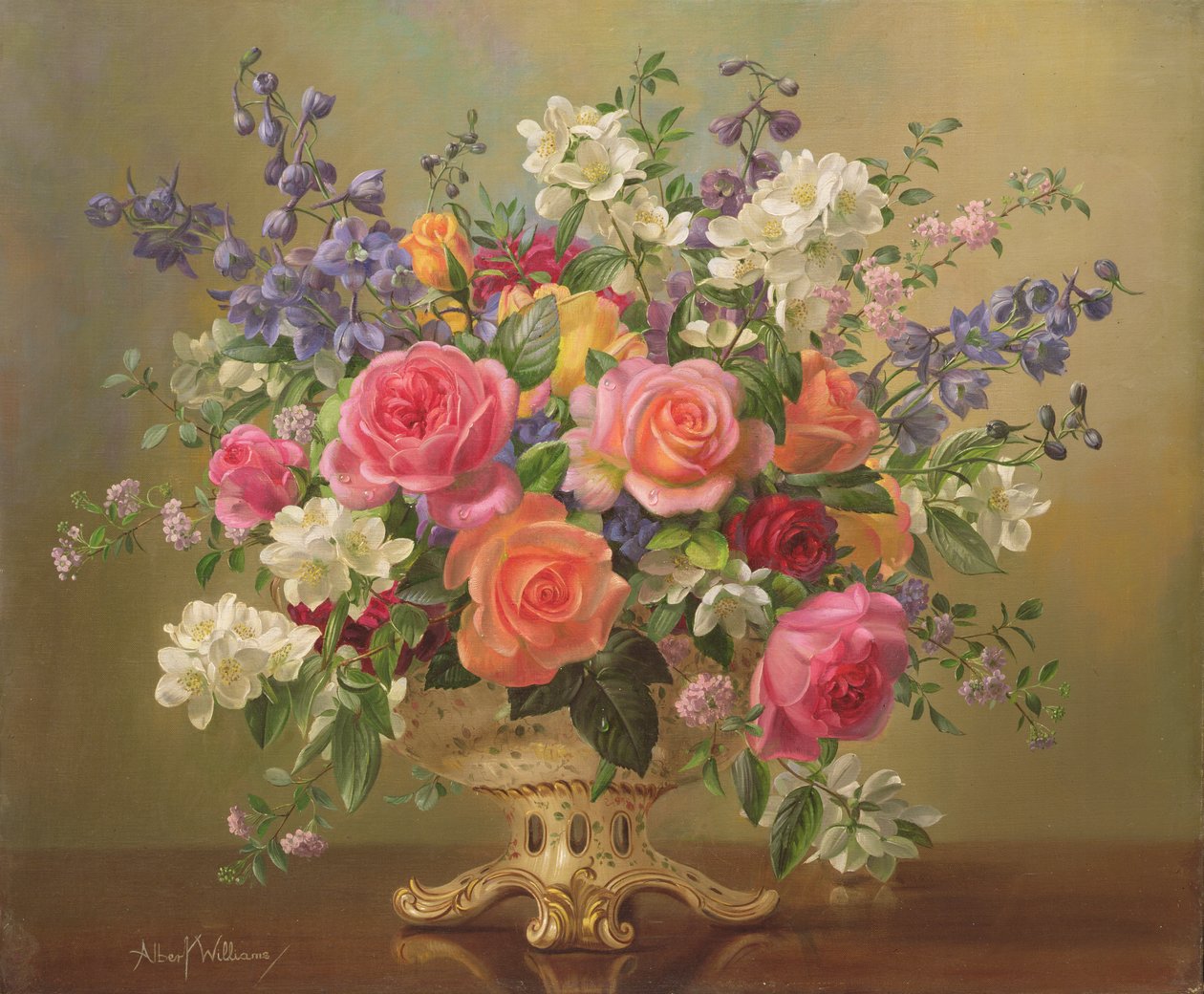 Ein Arrangement von Juni-Blumen von Albert Williams