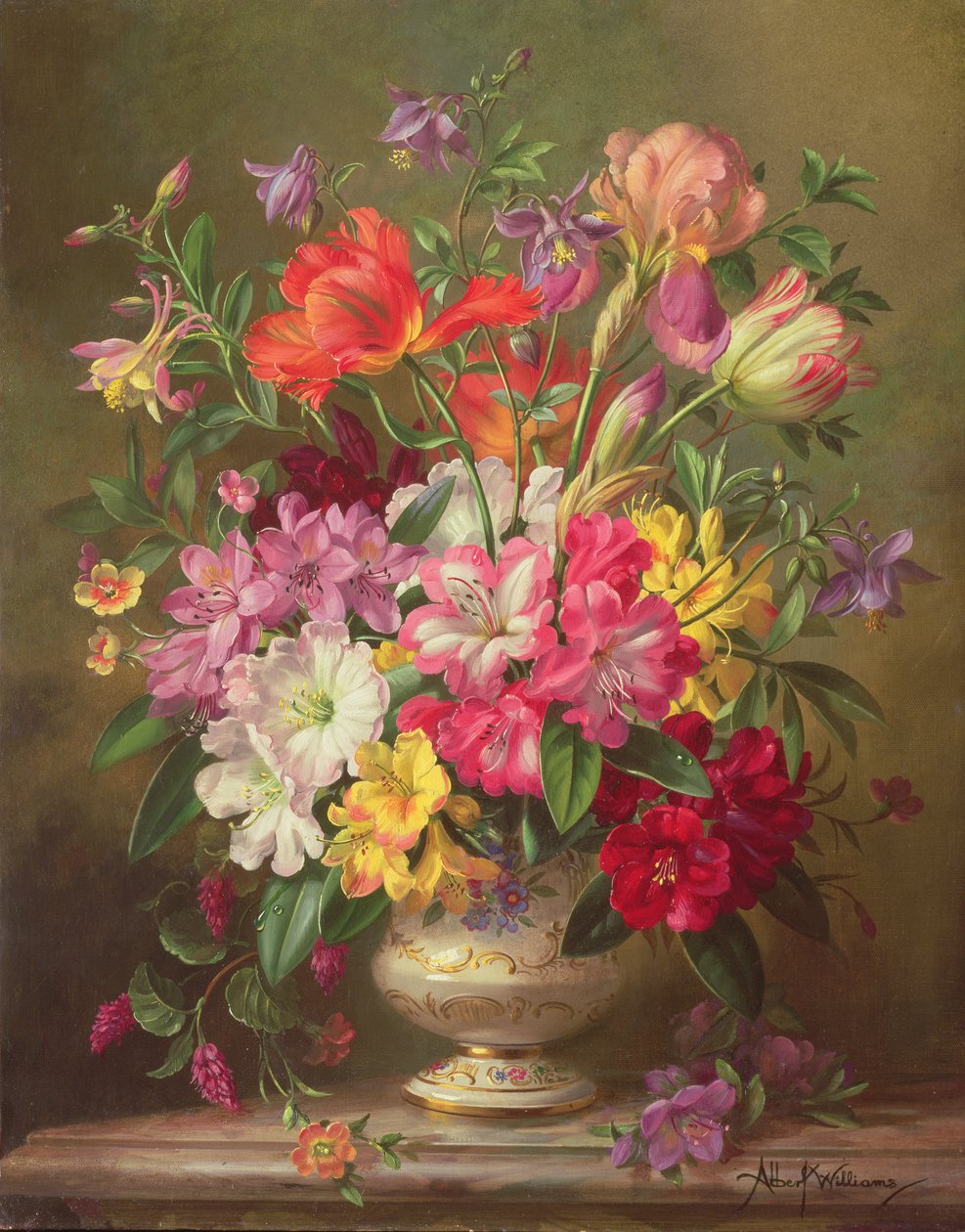 Ein Frühlingsblumenarrangement, 1996 von Albert Williams