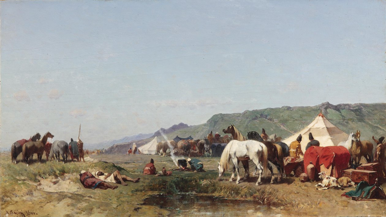 Ein arabisches Feldlager von Alberto Pasini