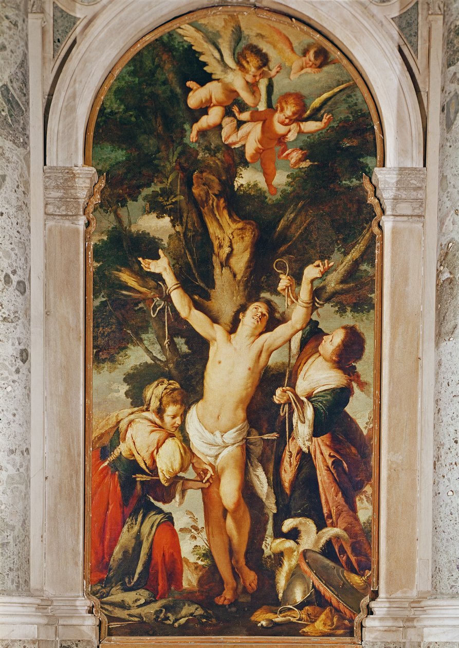 Das Martyrium des hl. Sebastian in der Kapelle von Benedikt XIII von Alberto Sforza