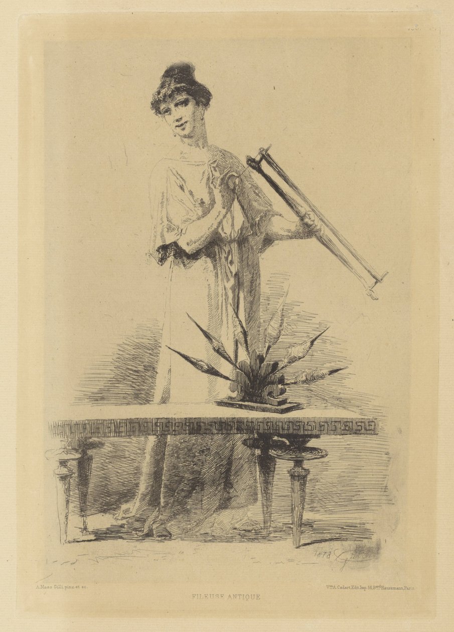 Spinnende Frau von Alberto Maso Gilli