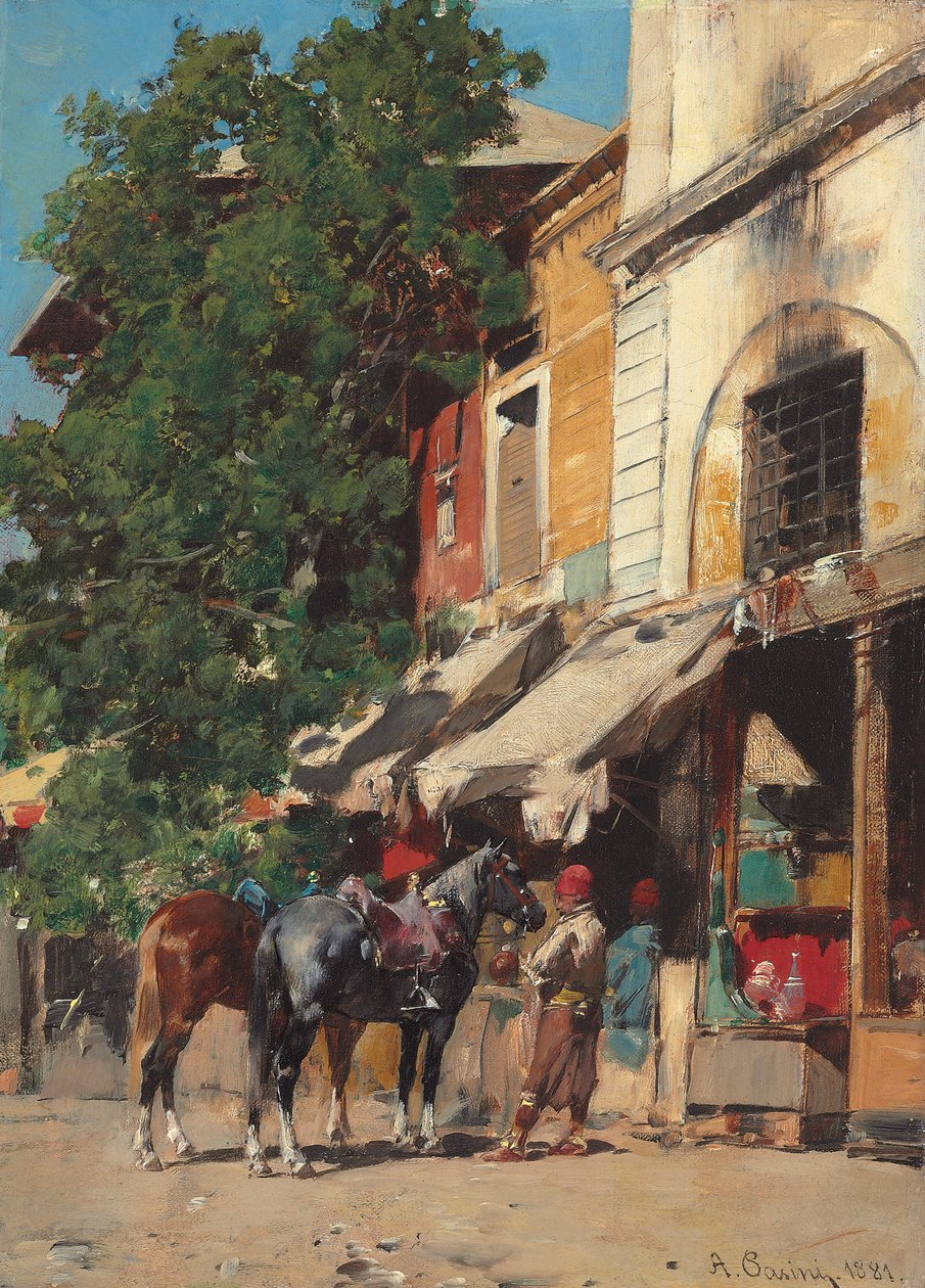 Auf dem Marktplatz, Istanbul von Alberto Pasini