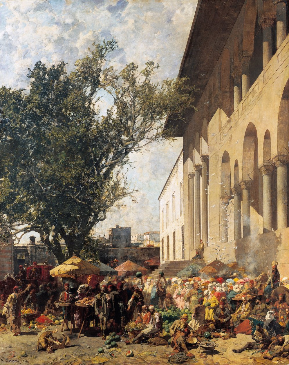 Markt in Konstantinopel von Alberto Pasini