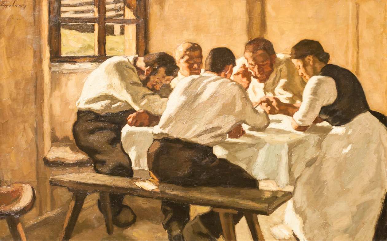 Mittagessen von Albin Egger Lienz