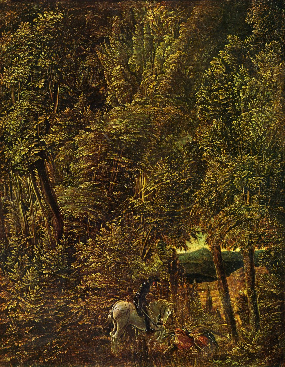 Landschaft mit Sankt Georg im Kampf mit dem Drachen von Albrecht Altdorfer