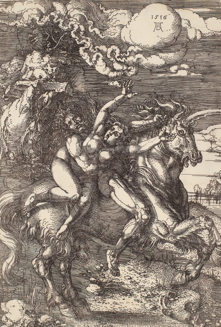 Entführung der Proserpina auf einem Einhorn von Albrecht Dürer