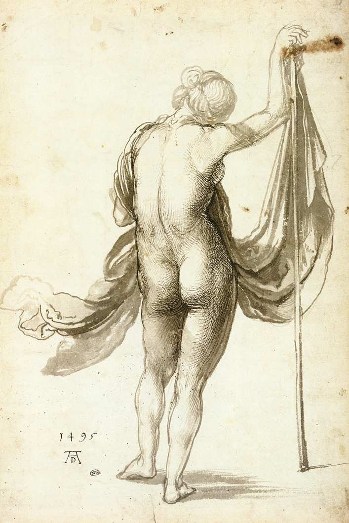 Weiblicher Akt von hinten von Albrecht Dürer